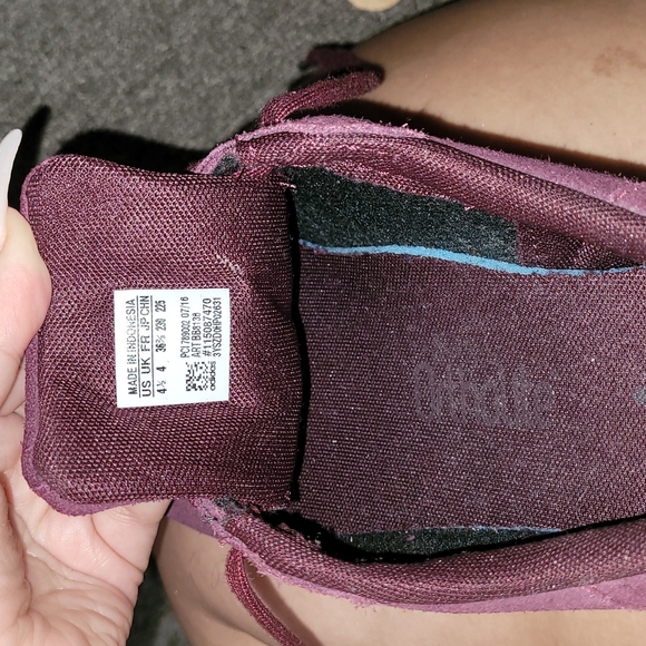 Maroon Addias Shell Toe BigBoy Sneaker - Picture 6 of 6